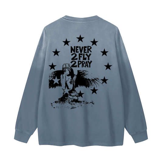 Gradient Washed Long Sleeve T-Shirt